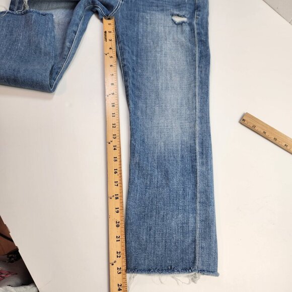 FRAME Denim Le Beau Crop Jeans Size 25 in Walden Rock Wash Raw Hem - Picture 16 of 16